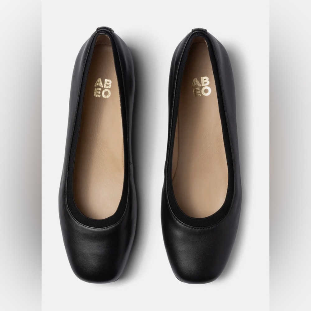 NWOT ABEO Cadence Ballet Flats | Black Leather | Size 9.5 Neutral | $164.95